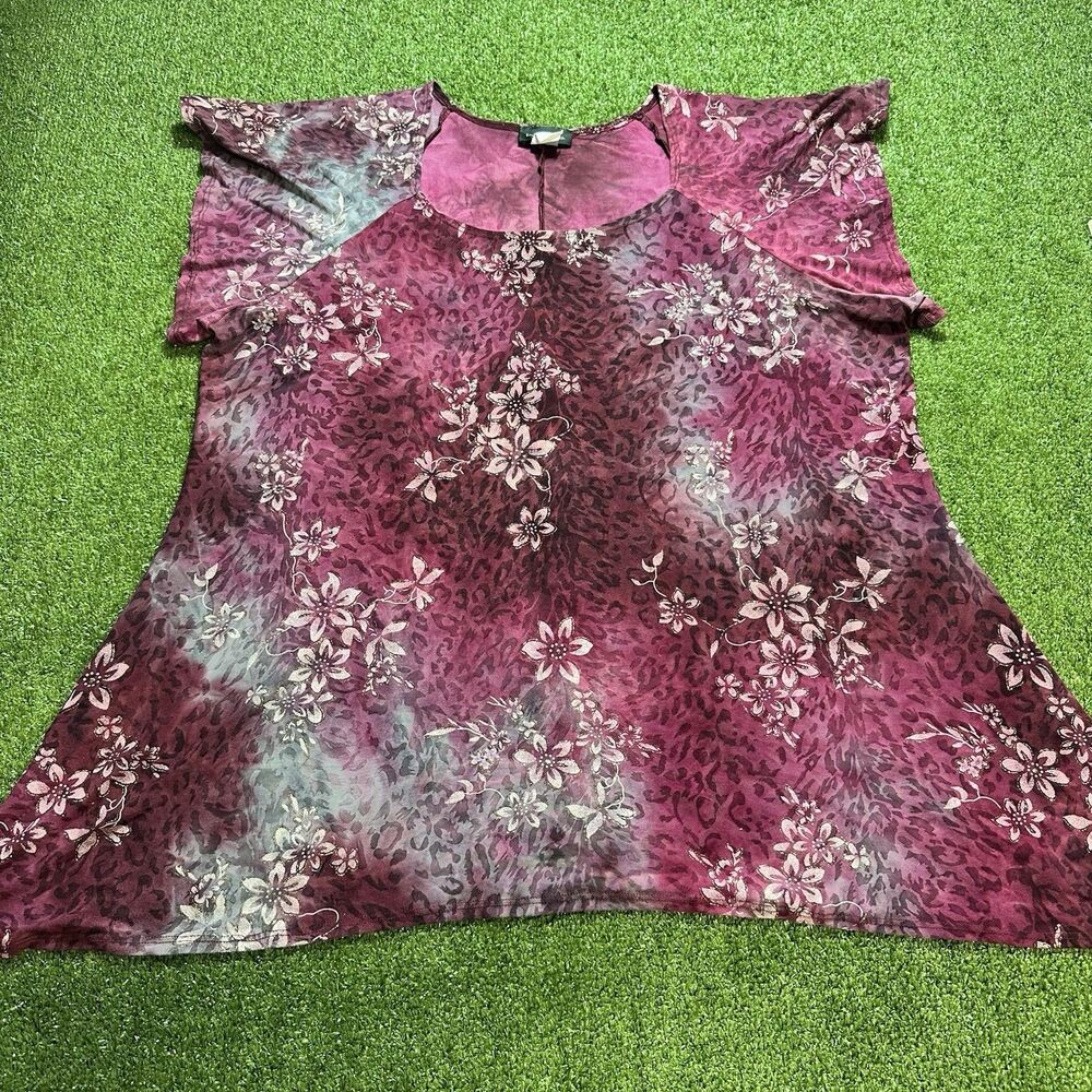 Brittany Black Women’s Blouse 2X V-Neck